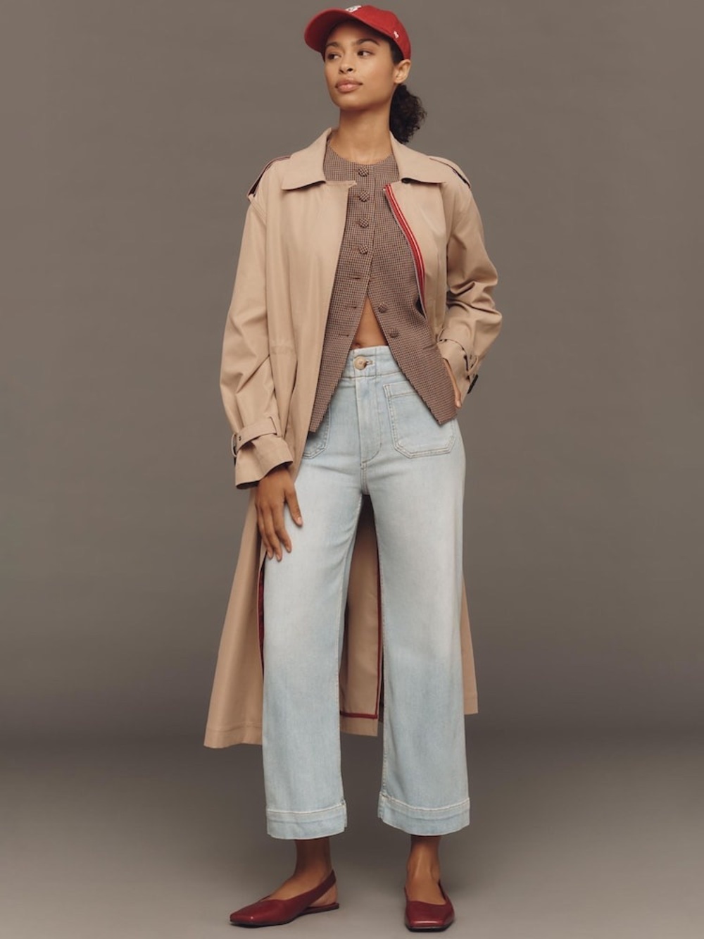 Anthropology blue Maeve Colette cropped wide leg jeans